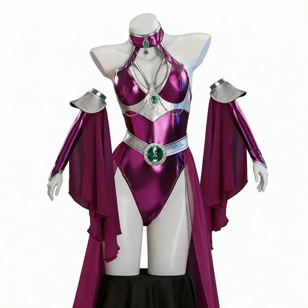 Anime Teen Titans Starfire‌ Purple Jumpsuit Cosplay Costumes for Halloween Party Costume Performance Clothes for Adults Women