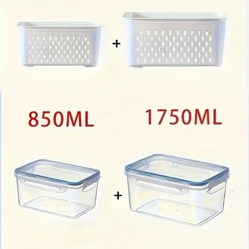 4/6pcs/Set Leak-Proof Food Storage Containers-Airtight, Stackable Meal Prep Boxes-Suitable for Fruits, Vegetables, Meat & Grains
