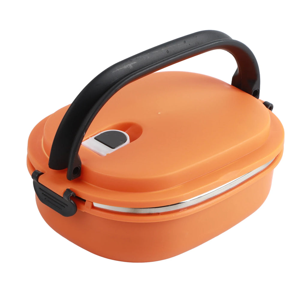 Stainless Steel Insulated Food Storage Supper Dinner Lunch Box 1 Layer Orange Lunch Box Container Stainless Steel Insulation Box