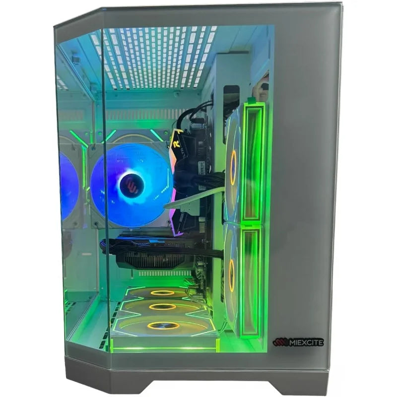 Gaming PC G6MATX PRO Core i5 14400F CPU RTX 5060 Ti GPU DDR5 H610 MB DDR5 16GB RAM 1TB SSD M.2 120 AC CPU Cooler 600w PSU White