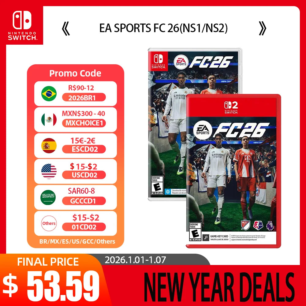 Nintendo Switch Game - EASPORTS FC26 - for NS1/ NS2 Games Cartridge Physical Card