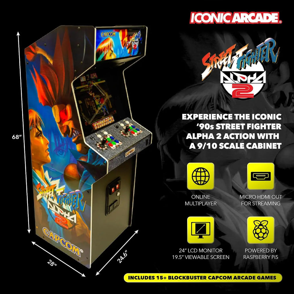 Street Fighter Alpha 2 XT - Home Arcade Machine for Game Room, Man Cave, and Family Entertainment, Custom