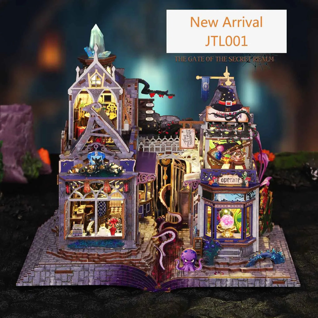 New DIY Doll House Wooden Miniature Kit Furniture Litht Dollhouse Furniture Set Handmade Model Assembly Toys Case Birthday Gifts