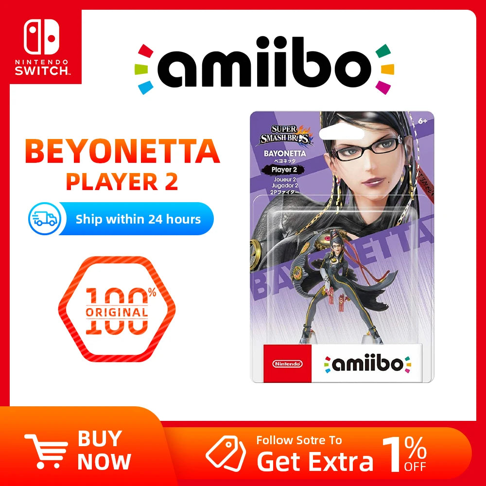 Nintendo Switch Amiibo Figure - BAYONETTA - player 2 - for Nintendo Switch Game Console Game Interaction Model