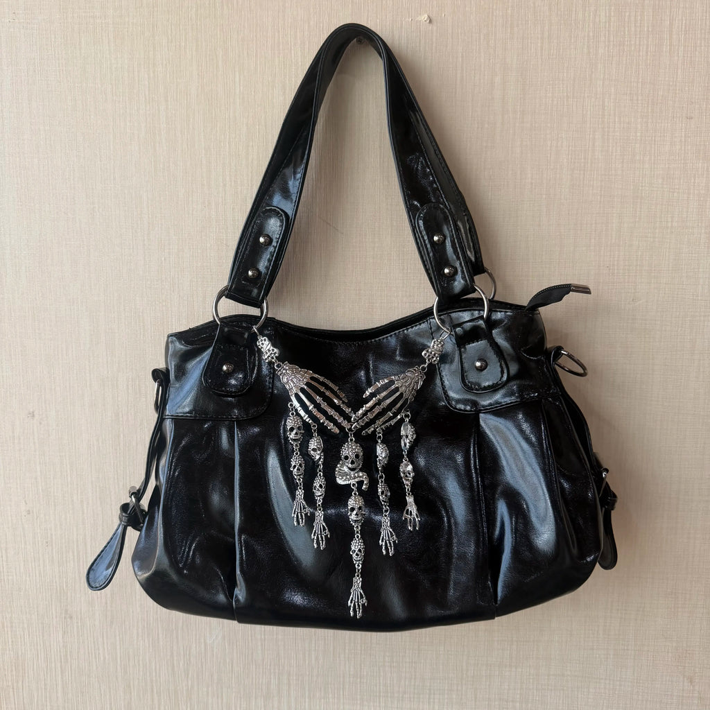 Vintage Subculture Punk Women's Bag Goth Spice Girl Large Capacity Locomotive Bag Single Shoulder Tote Bag