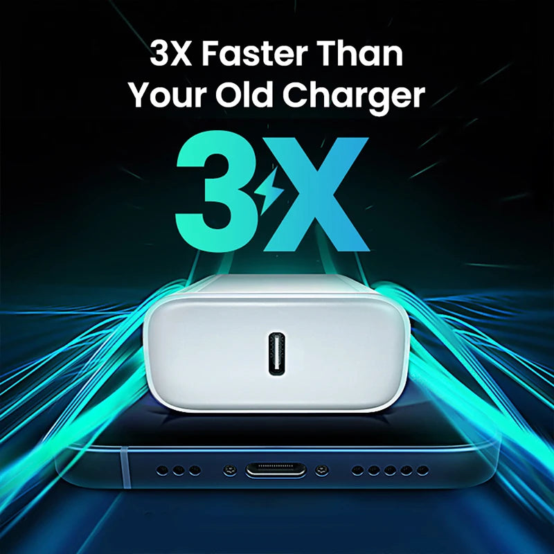 30W PD Fast Charger For iPhone 14 13 12 USB C To Lightning Quick Charging Cable For iPhone 17 16 15 Pro Max Type C Power Adapter