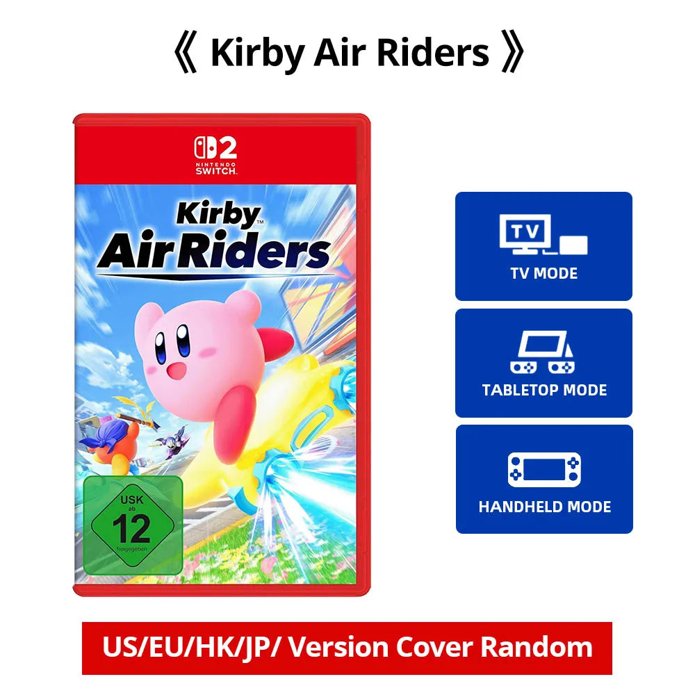 Nintendo Switch 2 Game Deals - Kirby Air Riders - NS2 Games Cartridge Physical Card Support TV Tabletop Handheld Mode
