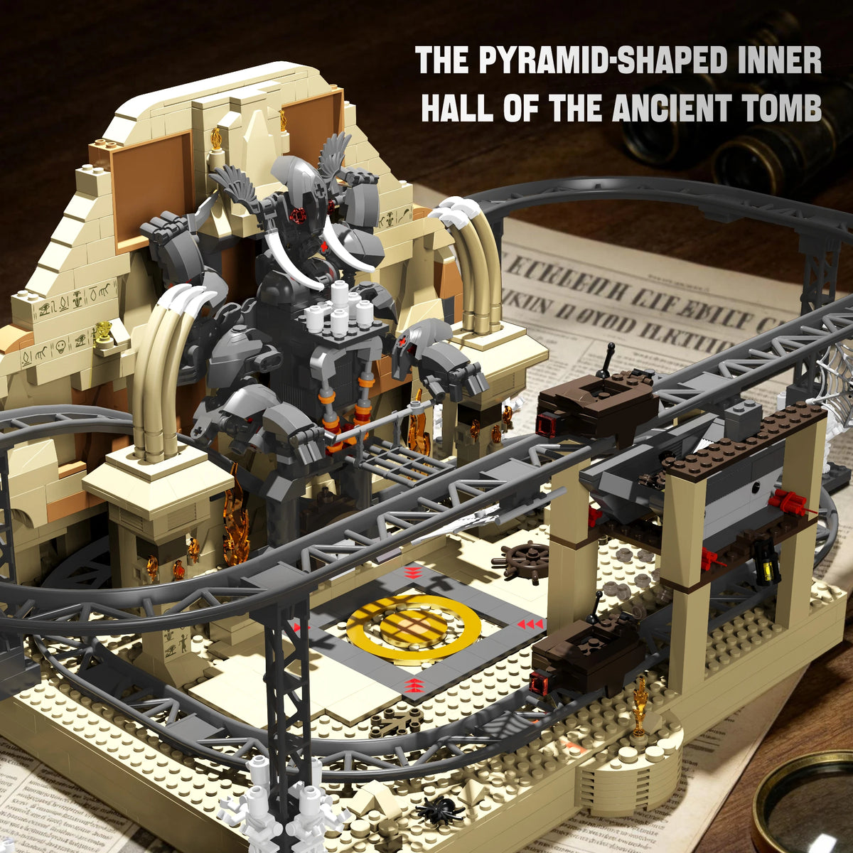 Creative Movie Games Escape from the Temp 1299Pcs Friends Series Building Block MOC Model Desktop Decoration Kids Girls Toy Gift