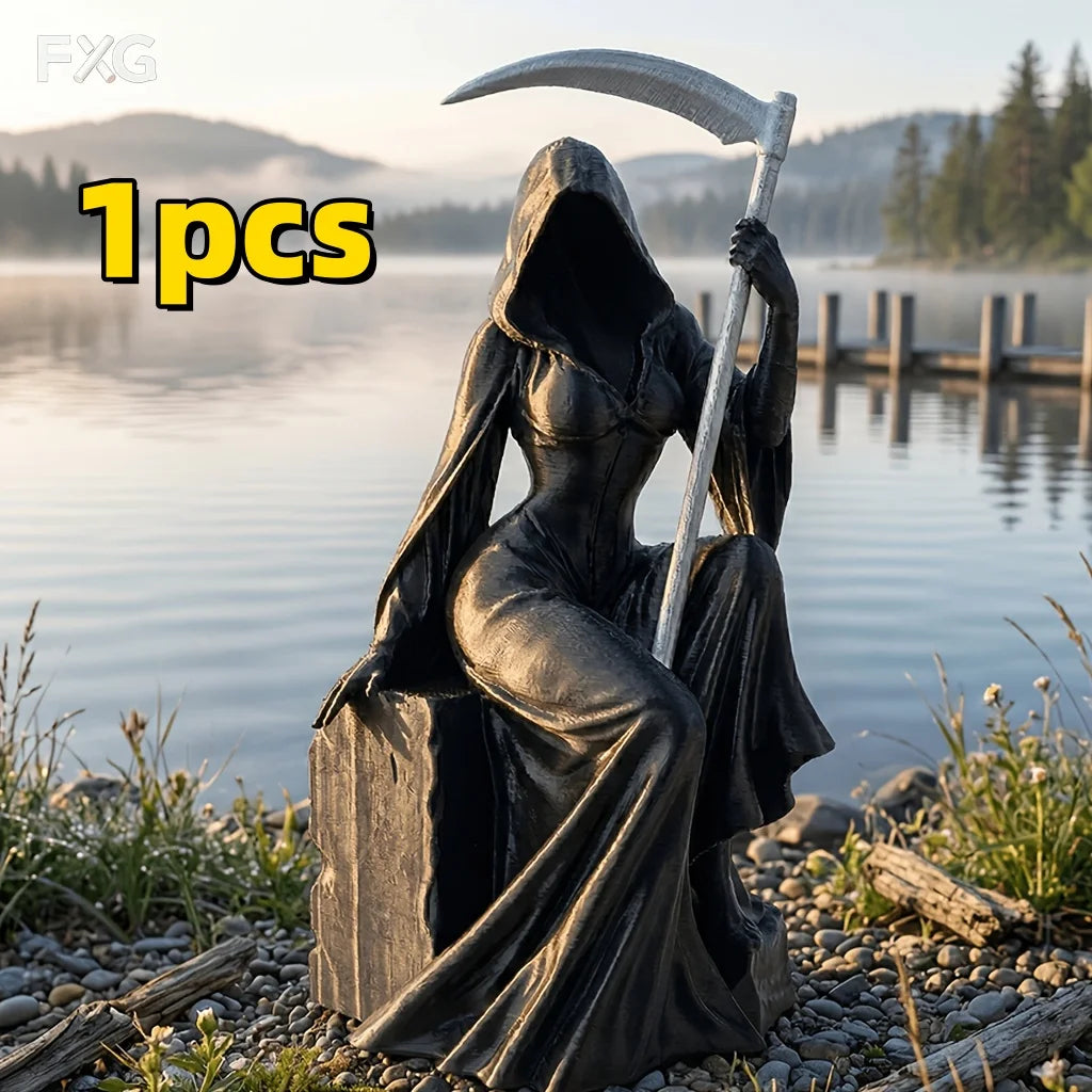 1/3 Scale London Dusk Reaper Decorative Figurine, Collectible Statue, Home Room Bookshelf Decoration, Desktop Ornament, Dark Gothic Style Statue (Sculpture), Thames River Ambiance Decor, Niche Style Ornament, Perfect f