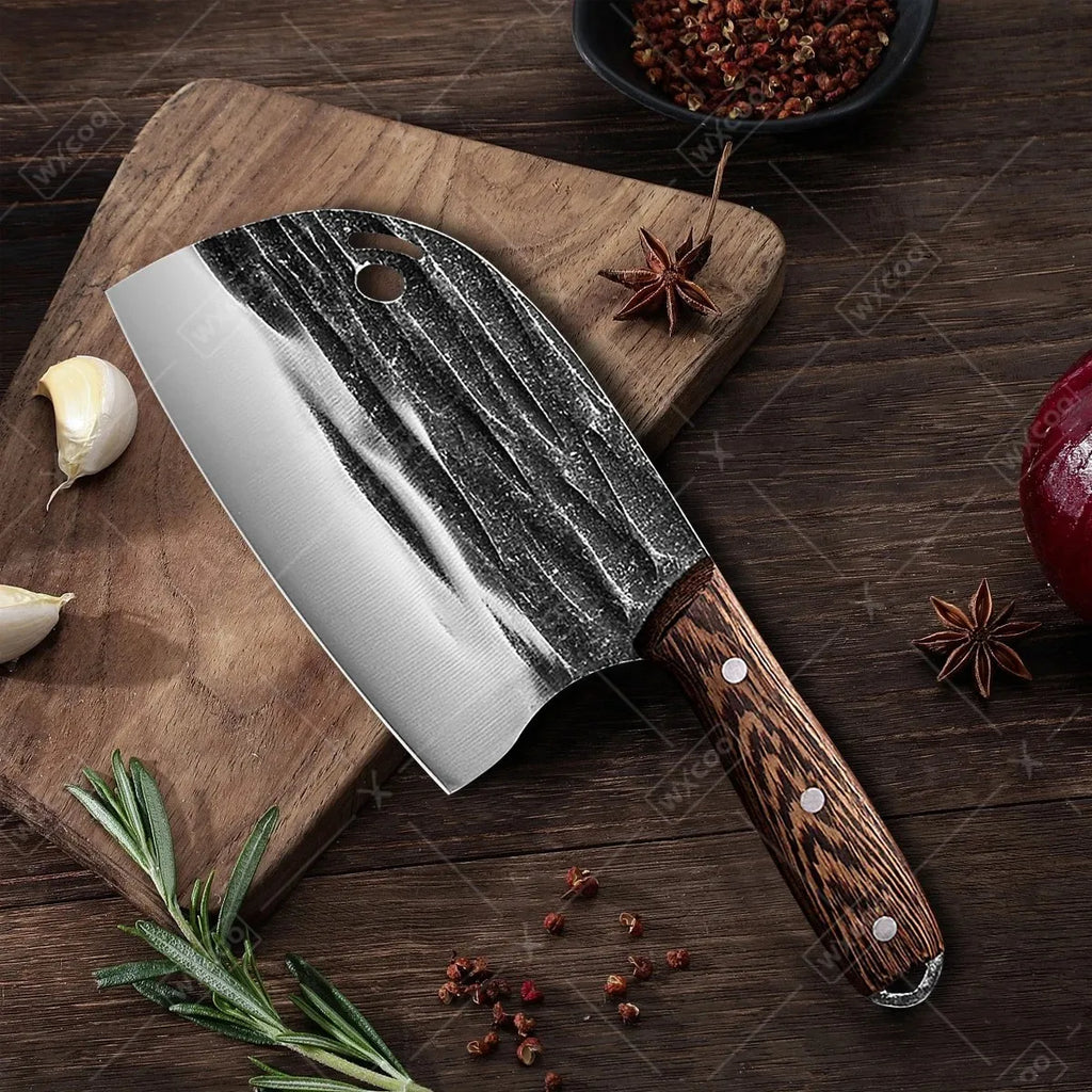 WXCOO Stainless Steel Kitchen Knives Household Cooking Chef Bone Chopping Cutter Hand Forged Fruit Utility Knife Bottle Opener