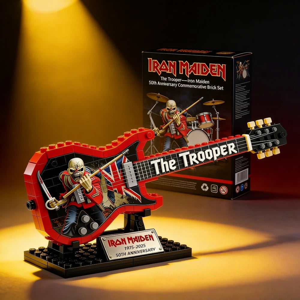 Guitar Building Blocks Assembly Kit Intellectual Brain Teaser Toy Home Display Decorative Item Perfect Birthday Present