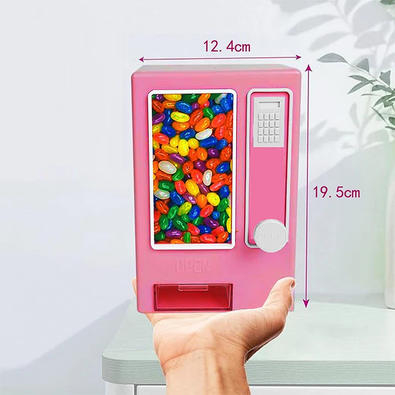 Cute Candy Vending Machine for Desk, Dispense Mini Candies Manually, The Ideal Christmas&Birthday Gift