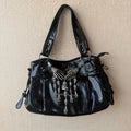 Vintage Subculture Punk Women's Bag Goth Spice Girl Large Capacity Locomotive Bag Single Shoulder Tote Bag