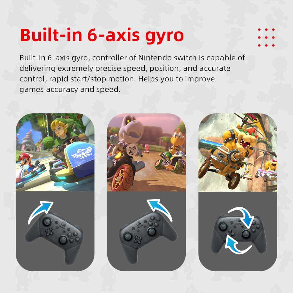 Nintendo Switch Pro Controller Bluetooth 3.0 and Build in NFC Wireless Game Controller motion controls HD rumble Amiibo