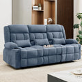 Reclining Sofa with Cup Holders for Living Room 3 Seat Manual Sofa Recliner with Side Pocket, Customized