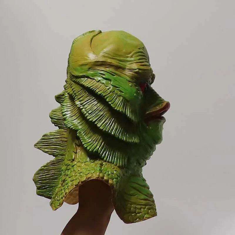 Creature From The Black Lagoon Green Fish Monster Mask Latex Mask Halloween Party Scary Full Head Masks Cosplay Props