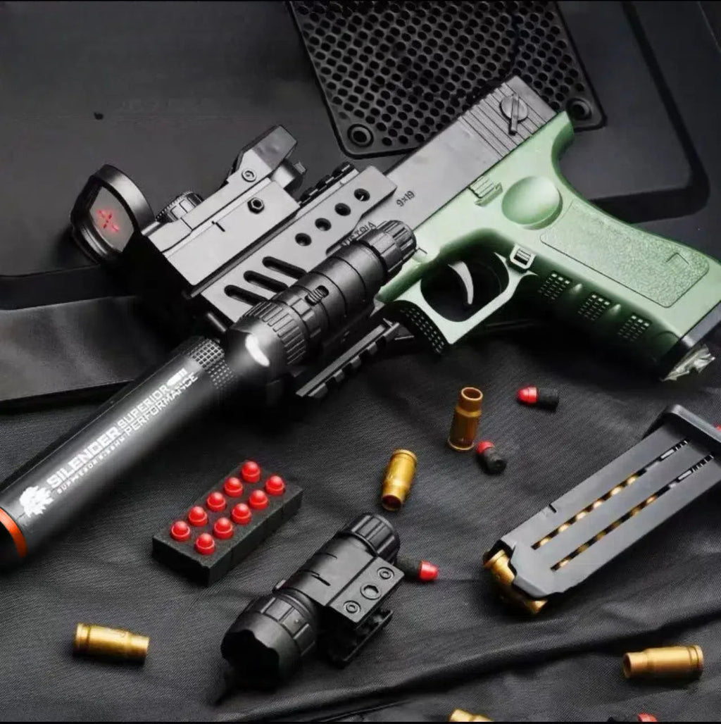 Pistol Toy Gun,Foam Blaster,Shooting With EVA Soft Foam Bullets,Is A Toy To Exercise Physical Coordination,Fun Outdoor Activity