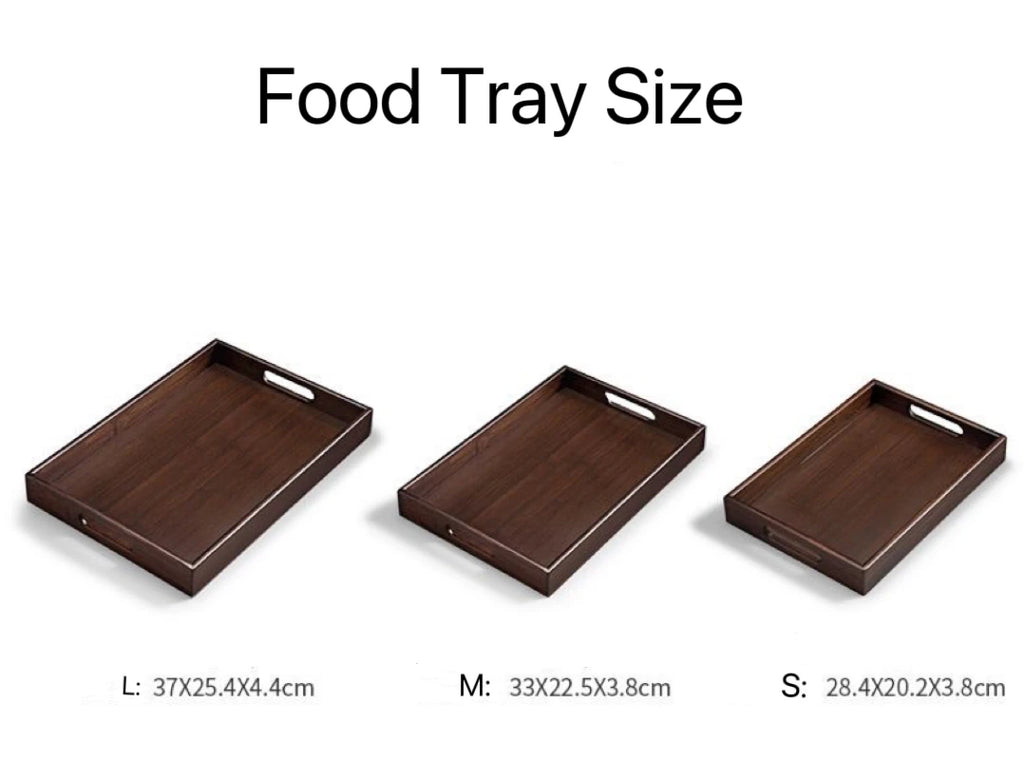 Retro Bamboo  Wooden Rectangular Storage Trays Hotel Dessert Dinner Bread Fruit Food Plate With Handle Home Kitchen Wooden Tray