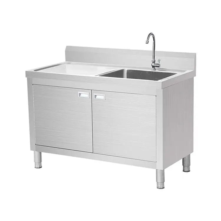 Restaurant Kitchen Cabinet Stainless Steel Sink Cabinet Kitchen Stainless Steel Custom Made Cabinet With Wash Basin Factory