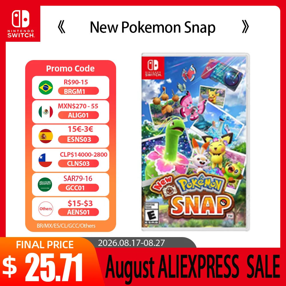 Original New Pokemon Snap Nintendo Switch Game Deals Original Physical Game Card Simulator Game Genre for Switch OLED Lite