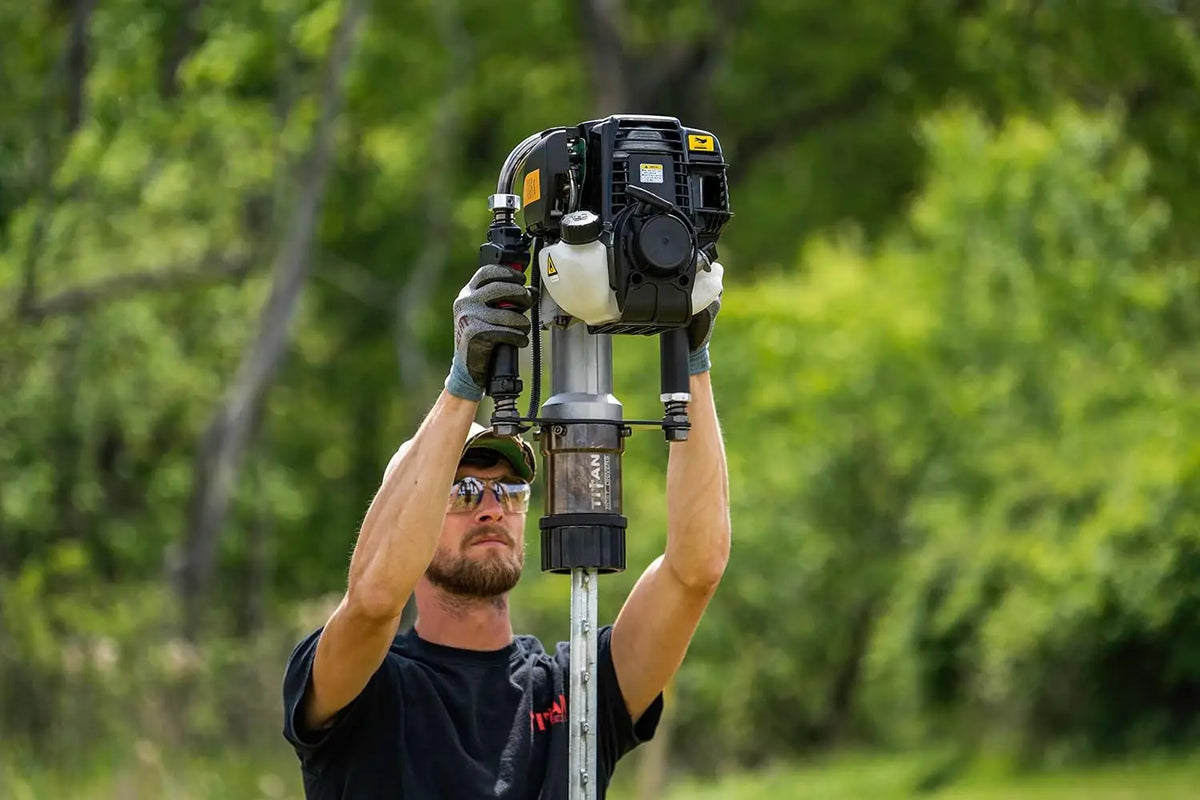 PGD1032 Titan Gas Powered Post Driver – Heavy-Duty Fence Post Driver for T-Posts, Pipes & Stakes – Portable Titan Fence, Custom