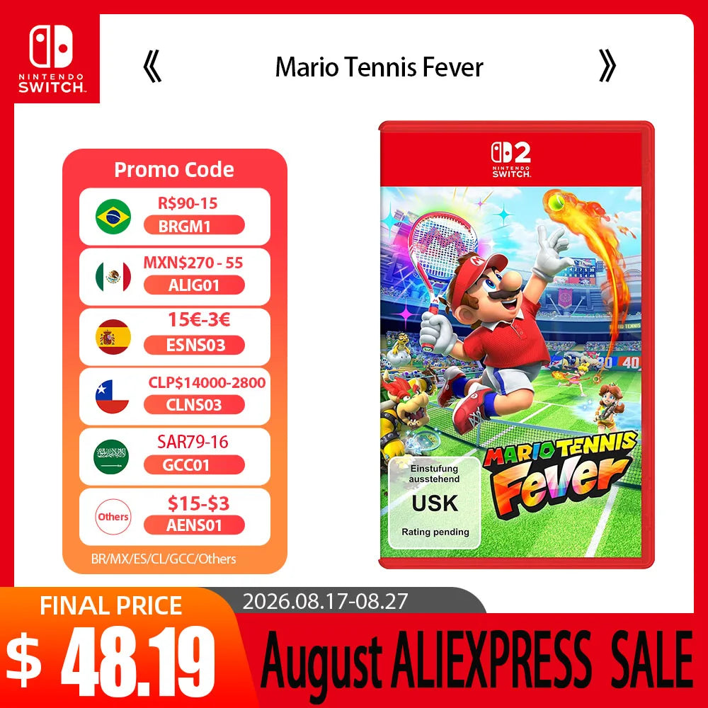 Nintendo Switch 2 Game Deals - Mario Tennis Fever‌ - 100% Original Physical Nintendo Game Card NS2