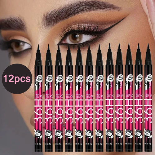 1/5/12PCS Black Liquid Eyeliner Set Waterproof Quick Dry Ultra Fine Smooth Eye Liner Pencil Pen Makeup Cosmetic Beauty Tools