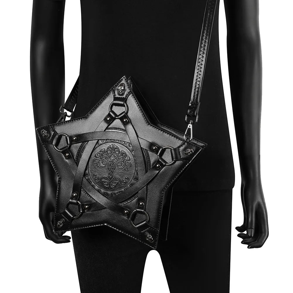 Foreign Trade Bag Women, Goth Embossed niche Women's Backpack Single Shoulder Oblique Span