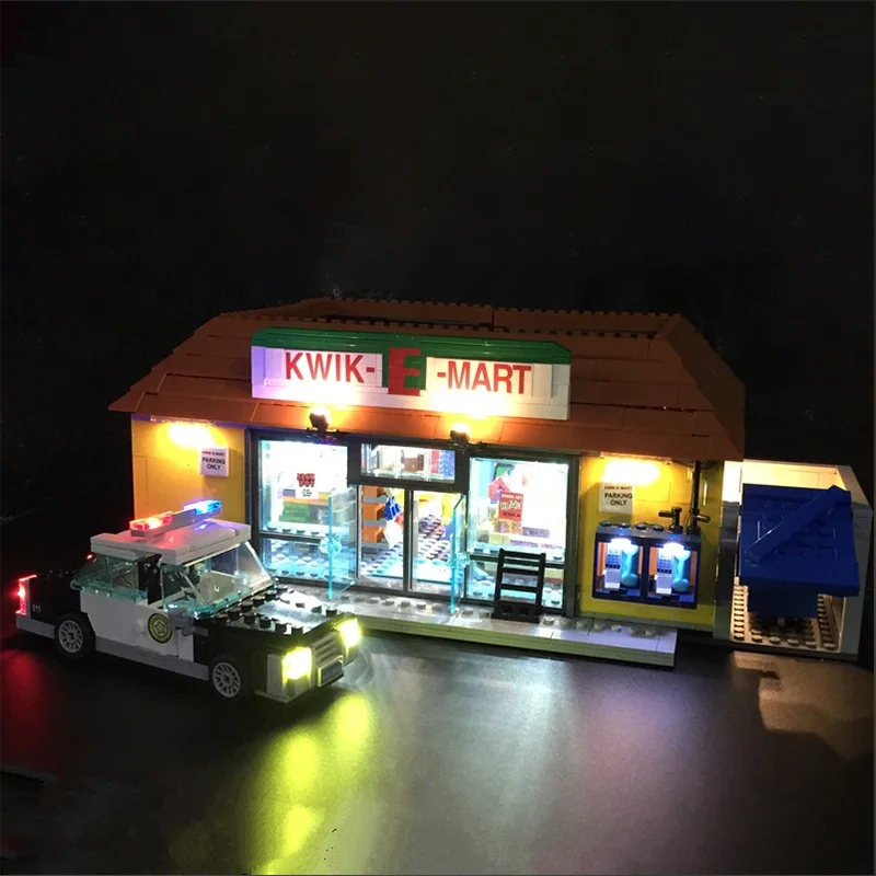 LED Lighting Kit Building 71016 Compatible 16004 Kwik-E-Mart (Only the Lights)