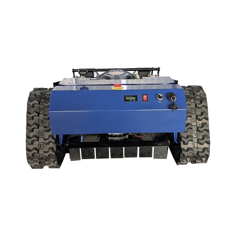 Multi functional remote-controlled tracked mini lawn mower for garden weeding used for wasteland lawn mower on road slopes