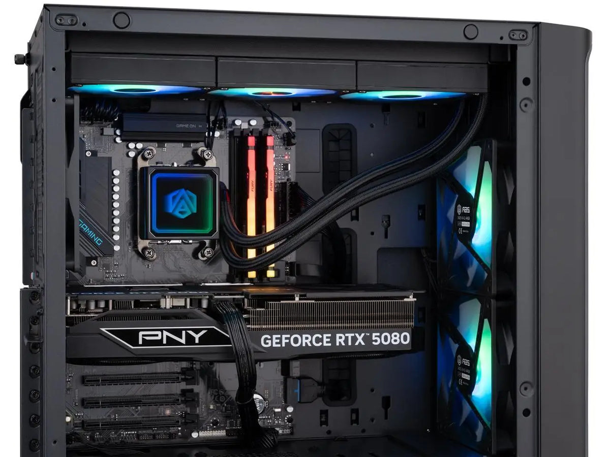 ABS Kaze II Ruby Prebuilt Gaming PC - Windows 11 - AMD Ryzen 7 9800X3D - GeForce RTX 5080 16GB - DLSS 4 - 32GB DDR5 - 2TB NVMe SSD