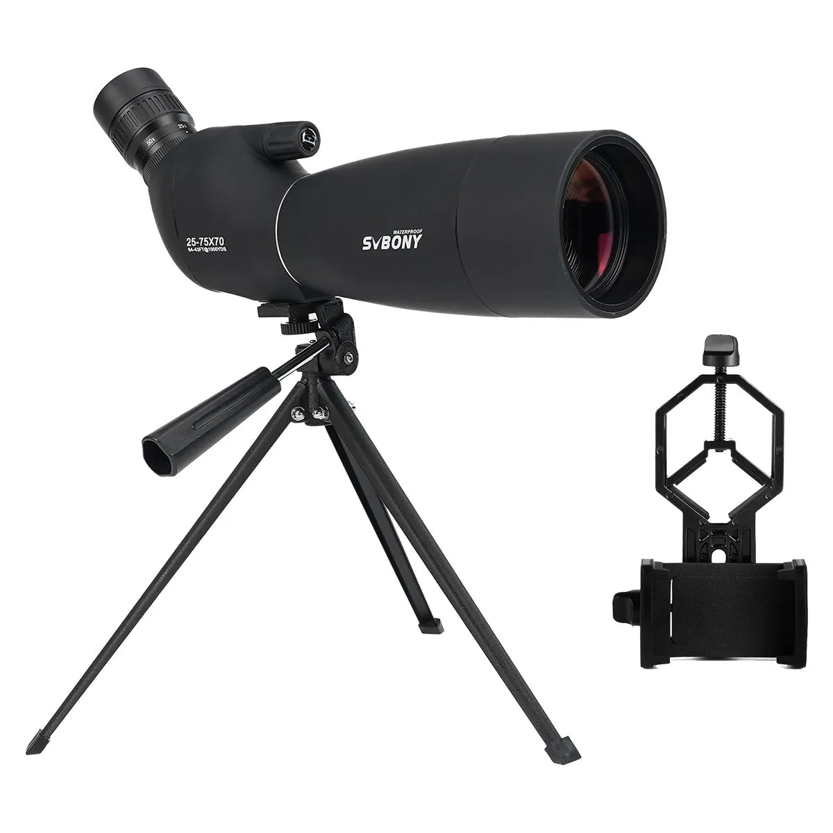 Svbony SV28plus 50/60/70mm Spotting Scope Powerful Zoom Telescope Long Range PORRO Prism Suit Archery Target Shooting Camping