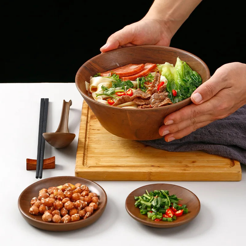 Japanese Imitation Wood Grain Melamine Noodle Bowl Commercial Noodle Bowl Cold Noodle Bowl Snail Noodle Bowl