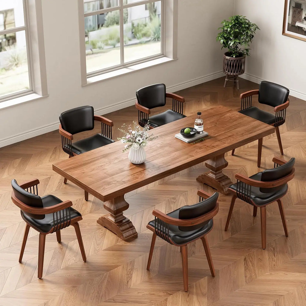 Dining Chairs with Armrest, Set of 8, Mid-Century Modern Kitchen Chair, Custom