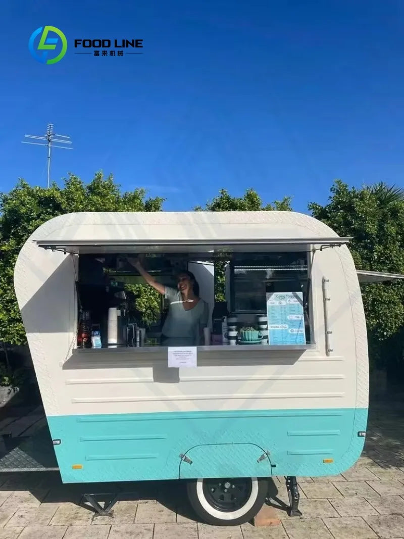 New Full Kitchen Coffee Beverage Food Truck - Fashion Dining Trailer for Street Catering