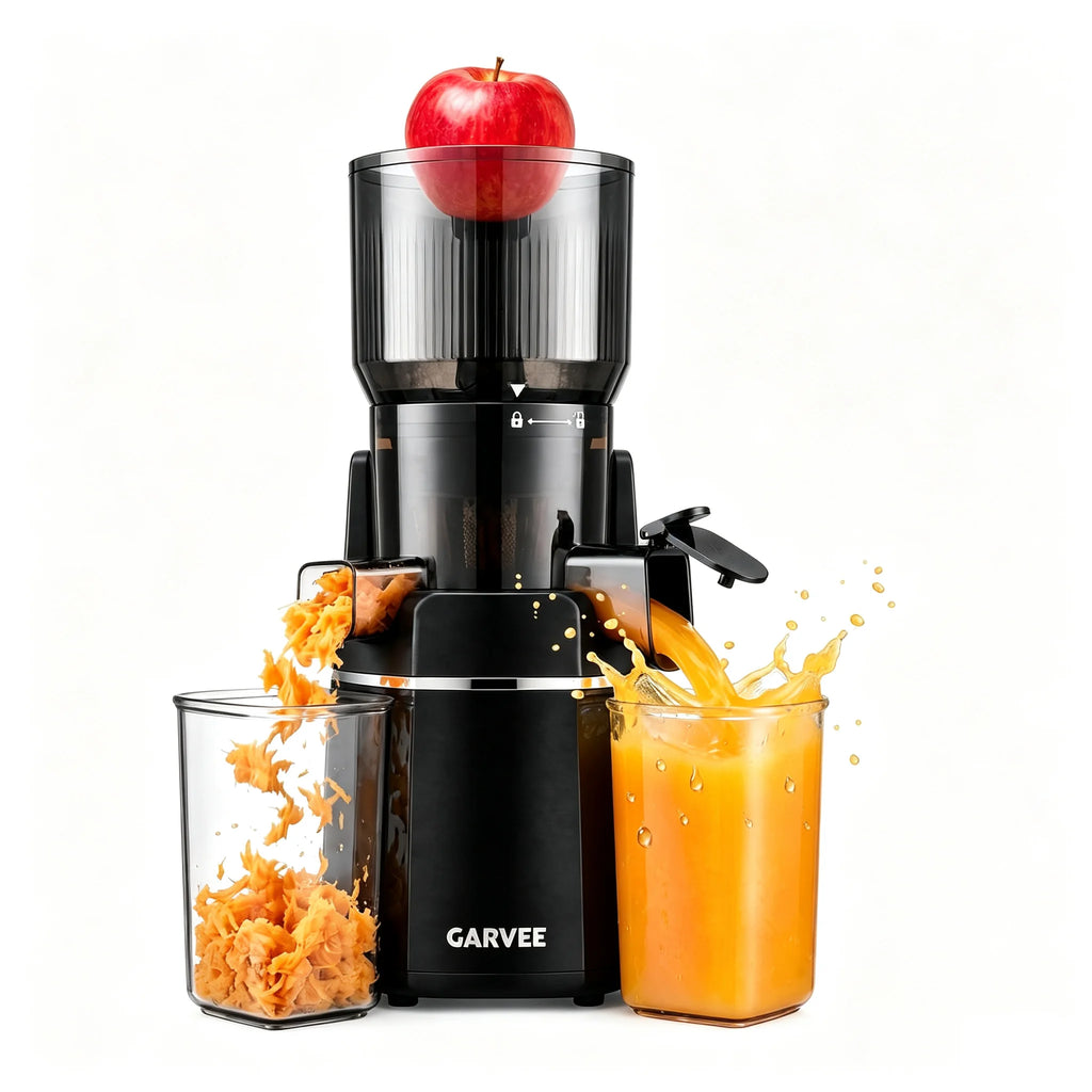 Tacleekii Fruit Juicer Cold Press Juicer Machines Easy Clean for Fruits Greens Home Kitchen Dishwasher-Safe Parts, 5ft Cord Prep Safety Lock