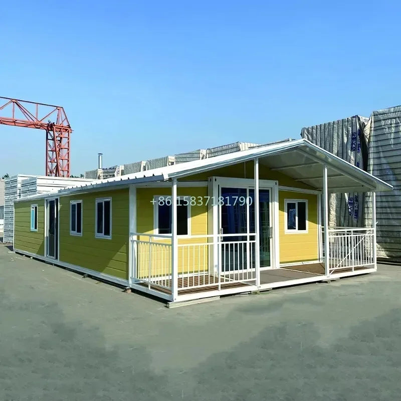 High Quality Folding House Living Villa Prefabricated Expandable Container House 2 Bedrooms Prefab Portable Mobile Tiny Home