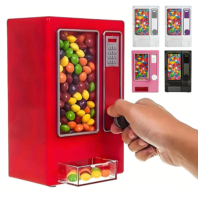 Cute Candy Vending Machine for Desk, Dispense Mini Candies Manually, The Ideal Christmas&Birthday Gift