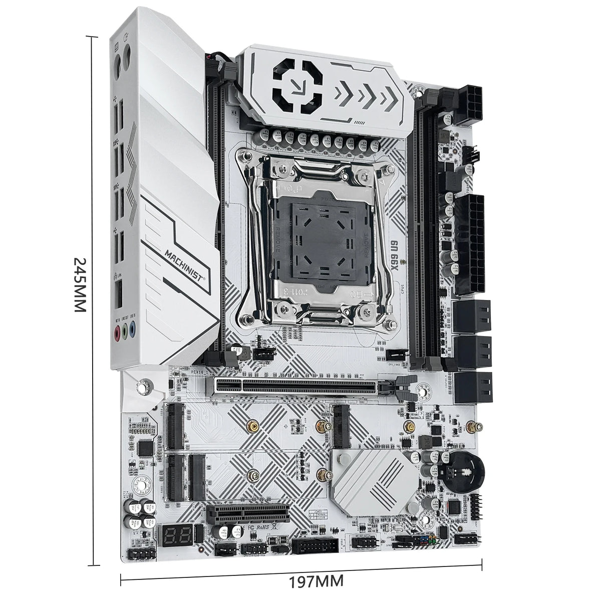 MACHINIST X99 U9 Motherboard Support TPM2.0 LGA 2011-3 Xeon E5 CPU DDR4 RAM C612 Chip with 3*NVME M.2 Slot SATA3.0 White Armor