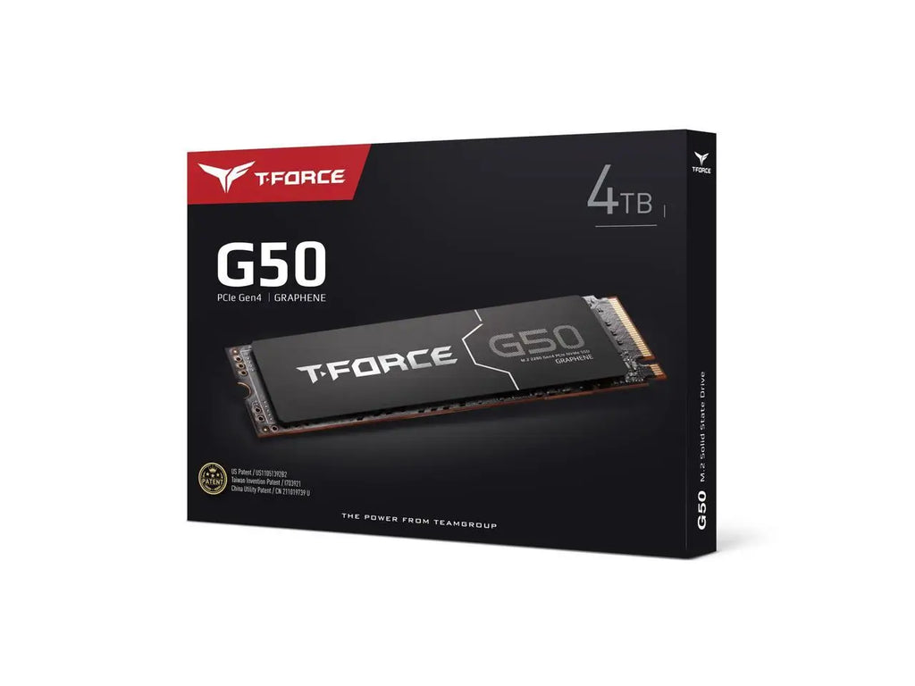 Team Group T-FORCE G50 M.2 2280 4TB PCIe 4.0 x4 with NVMe 1.4 TLC Internal Solid State Drive (SSD) TM8FFE004T0C129