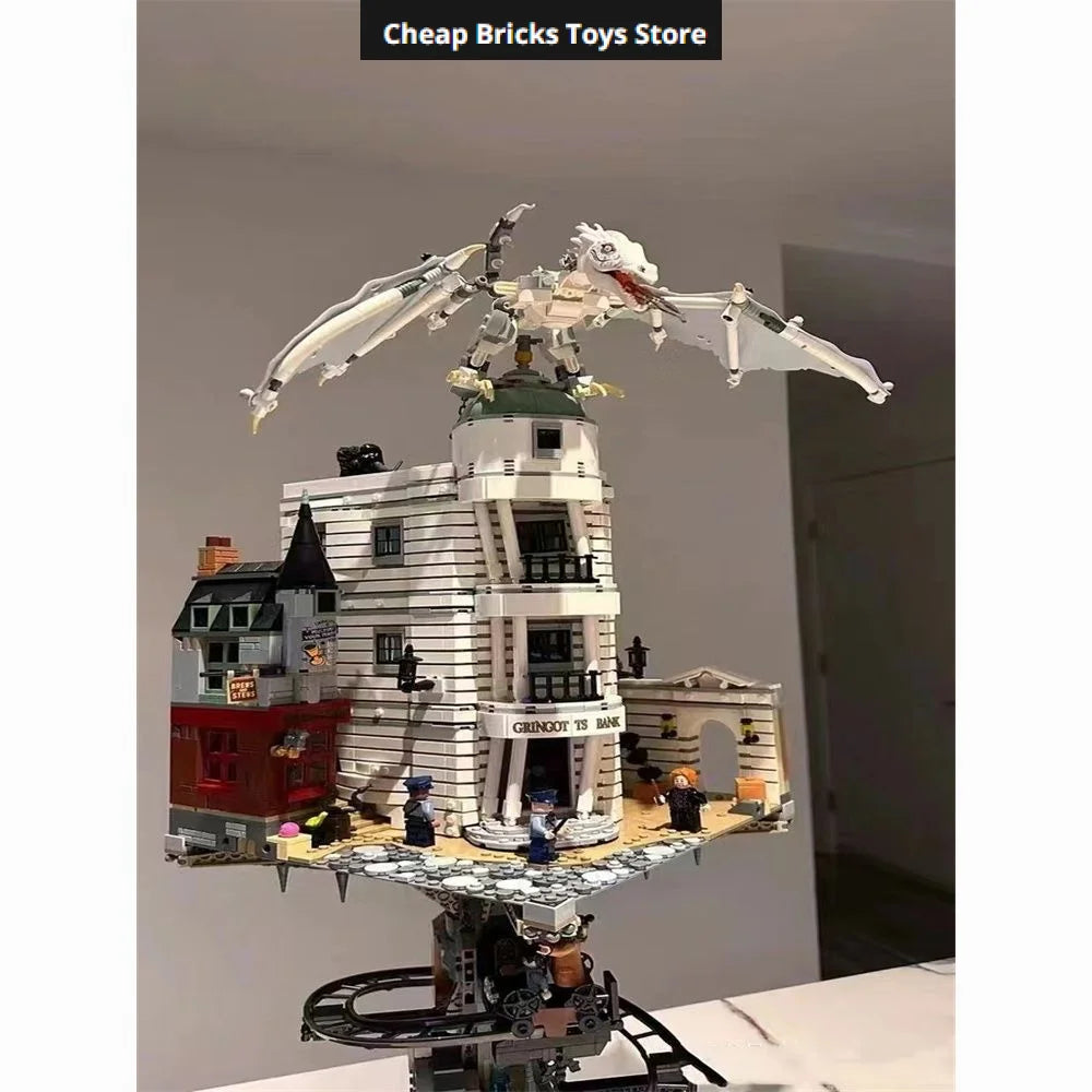 Cheapest 4803Pcs Gringotted Wizarding Bank Collectors Edition Building Block Model Birthday Christmas Gifts S