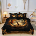 3pcs Set Universe Tree of Life Mystical High Definition Print Duvet Cover Home & Dorm Nordic Style Cosmic Tree Texture Bedding ﻿