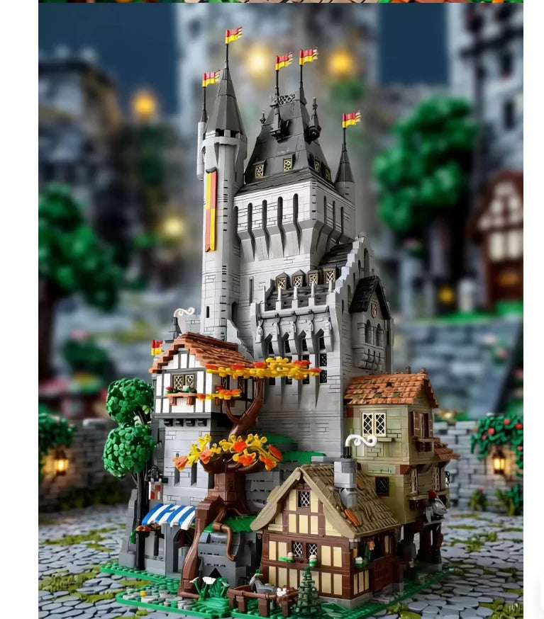 9691PCS  Lion's Tower Castle Architecture Series 9691 Particle Number Model Ornament