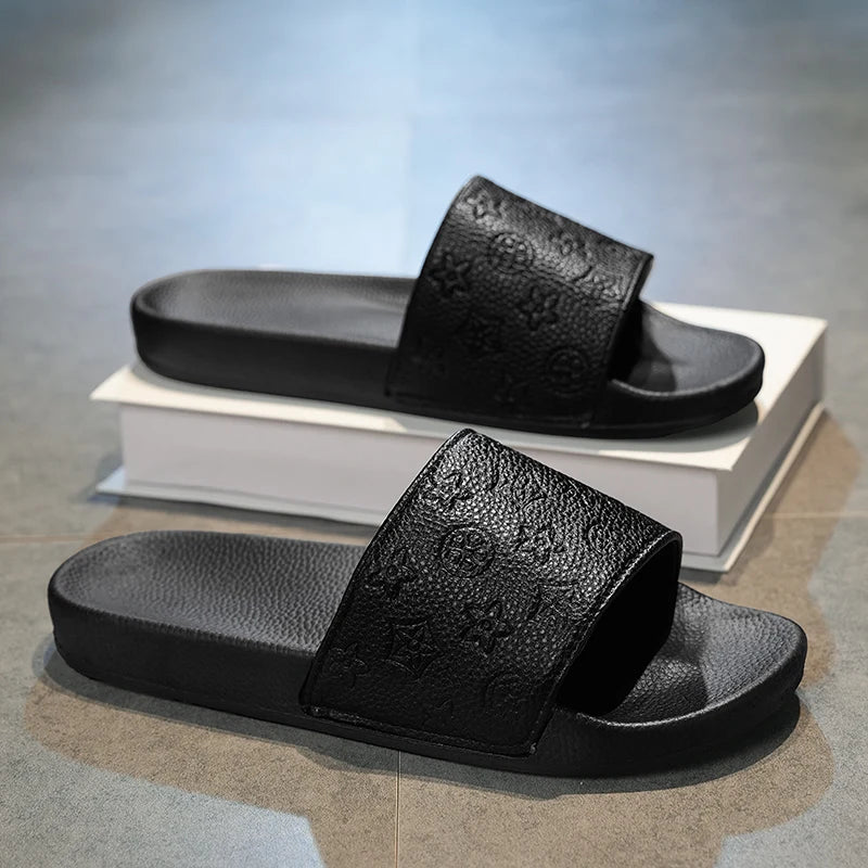 Men's Flip Flops Non-Slip Home Slippers Casual Beach Sandals Simple Summer Slides