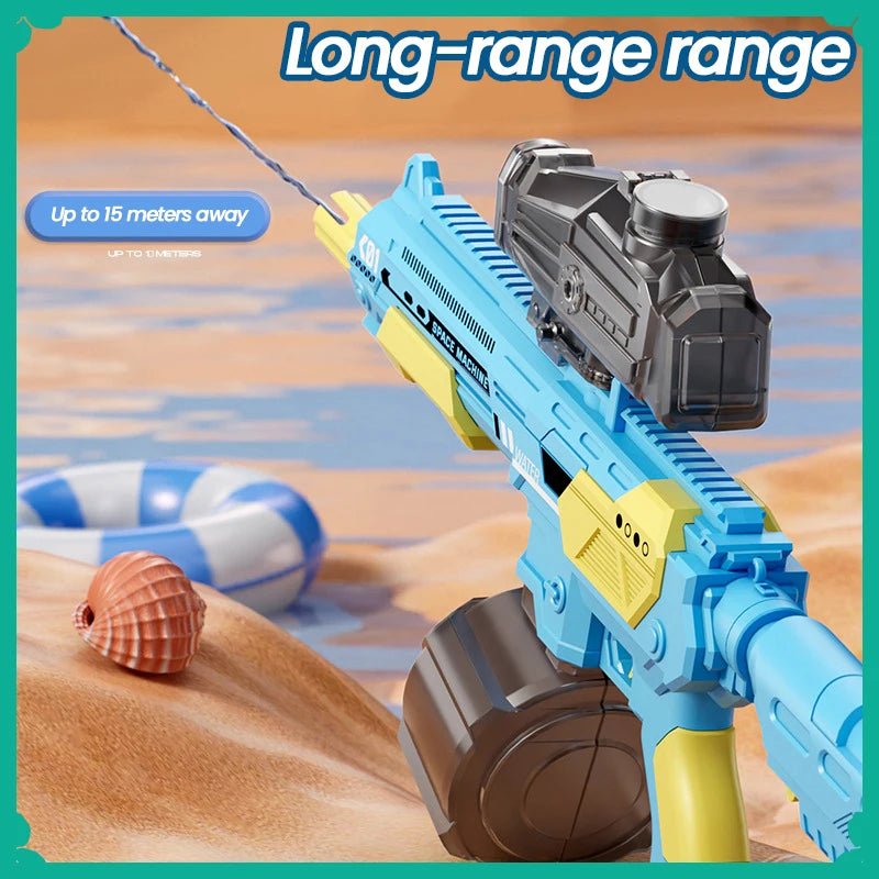 High Pressure Electric Water Gun Automatic Water Soaker Guns Large Capacity Games High-Tech Water Gun Toys for Kids Summer Toy