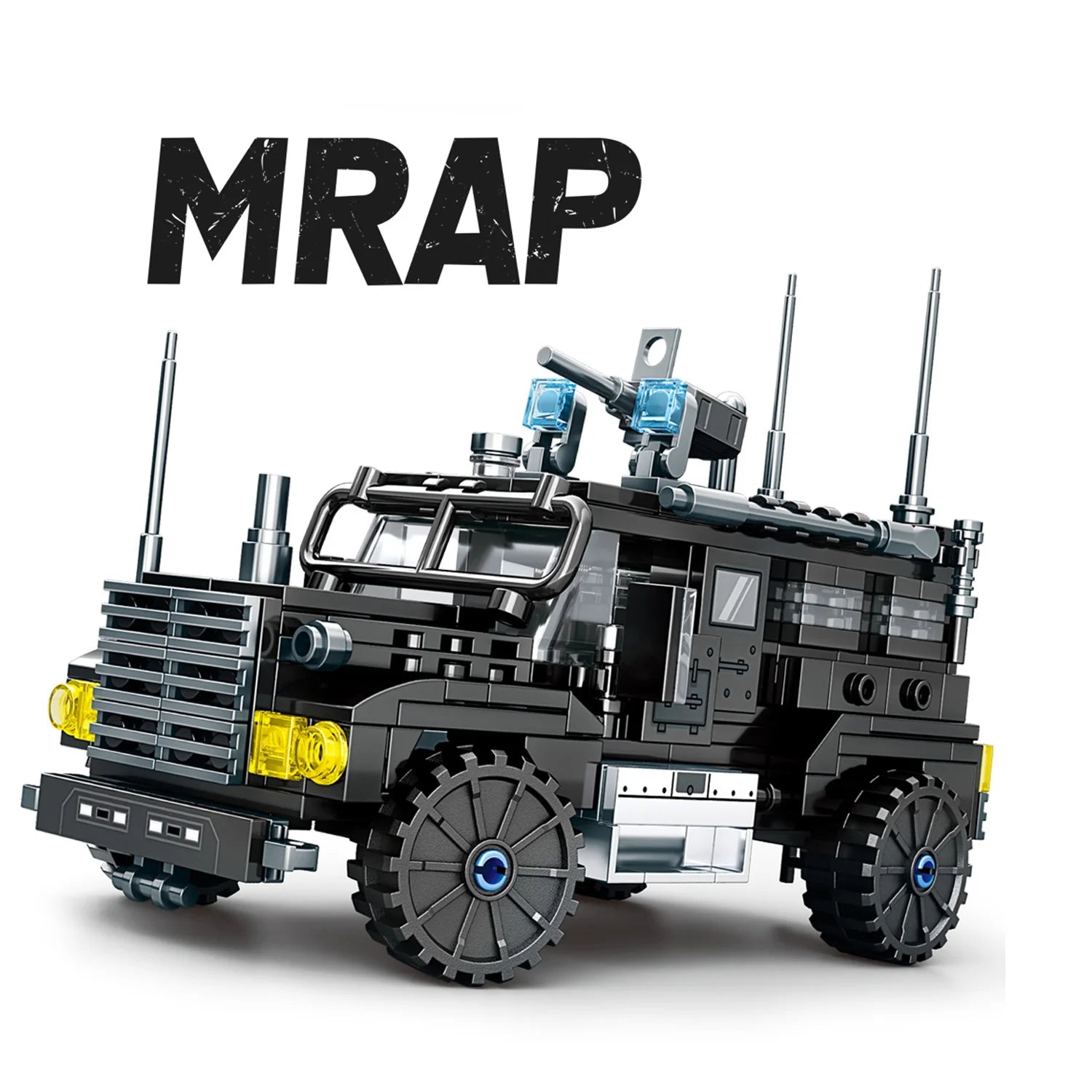 Building Blocks Set, Helicopter & Armored Vehicle Model Kit, DIY Vehicle Construction Toy, Helicopter Toy, Car Toy