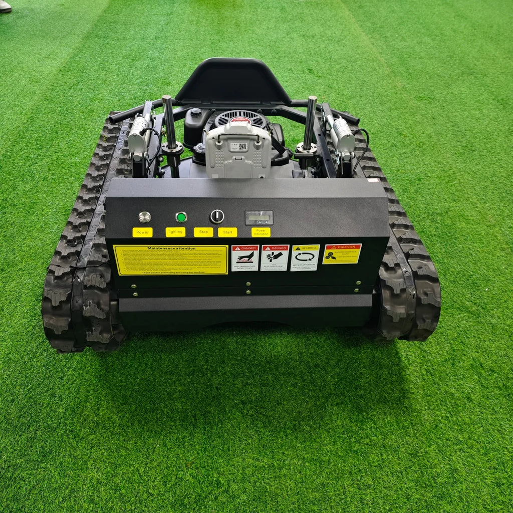 Remote Controlled Lawn Mower Suitable For All Terrains Customized Powerful Engine Precise Cutting Wireless Remote Control