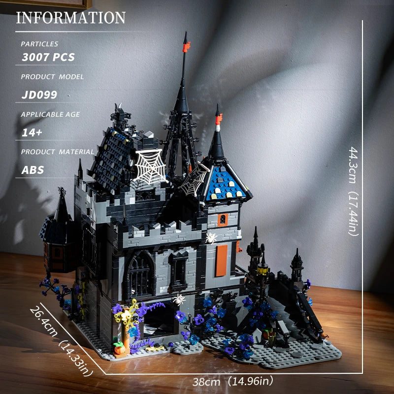3007pcs MOC Street View Vampire Dracula's Castle Building Blocks Bricks Construction Assembling Toys for Children Birthday Gift
