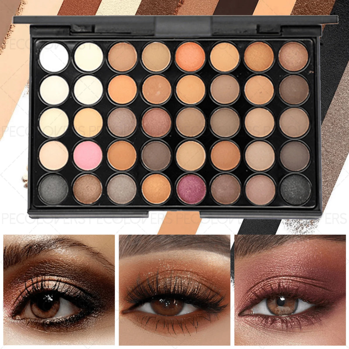 12PCS All-in-One Eye & Brow Makeup Set, 40 Shades Eyeshadow Palette, Eyebrow Pencil, Quick-Dry Liquid Eyeliner, Volumizing Curling Mascara with Brushes, Waterproof Sweat-proof, Matte Shimmer Glitter Eyeshadow Kit for Beginners Daily Party Makeup