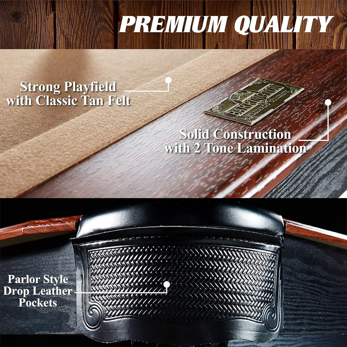 Drop Pocket Pool Table with Complete Accessory Set, Customized